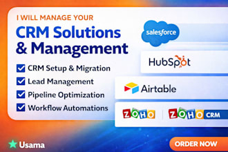 setup and manage your salesforce, hubspot or zoho CRM