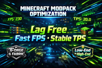 build minecraft modpack optimize performance fix lag and server tps convert mod