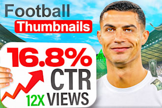 create viral football and soccer thumbnails for youtube