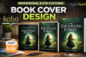 design professional book cover, kindle book cover, amazon KDP book cover design
