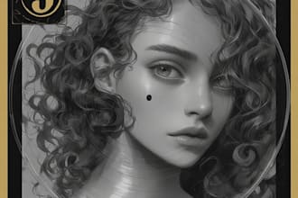 design a modern and aesthetic album cover art