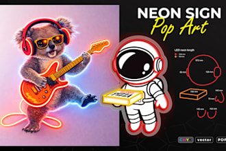 neon and pop art signage design