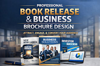 design a professional book release or brochure for your business