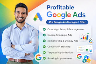 setup, optimize and scale high roas google ads PPC campaigns with ga4 tracking