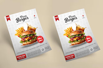 design modern restaurant flyer, food menu flyer, and poster for your business