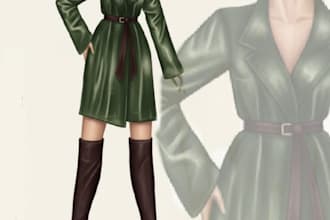 draw a fashion illustration or sketch