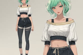 make design visual novel anime character