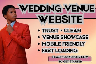 wedding venue website, event hall website design, wedding booking website,
