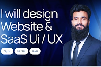 design website UI UX design in figma, saas website UI UX design