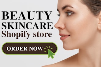 design a skincare shopify store, beauty cosmetics ecommerce website