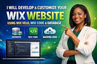 develop and customize your wix website using wix velo, wix code and datab