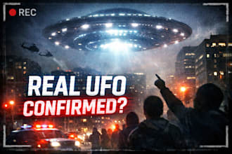 design cinematic ufo and alien youtube thumbnails that get high CTR