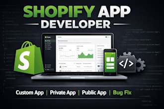 shopify public app, shopify custom app, shopify private app, shopify developer