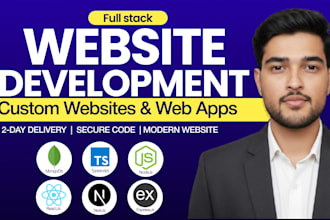 build custom website development using react and node