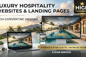 create luxury hospitality website and landing page