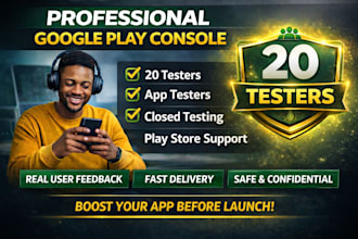 provide 12 tester or 20 testing for your google play console