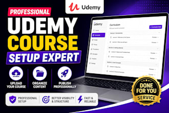 upload and set up your udemy course professionally