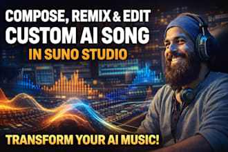 compose, remix, extend, trim, edit, custom ai song in suno studio
