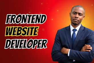 be your front end web developer
