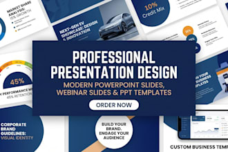 design modern powerpoint presentation webinar slides and PPT template
