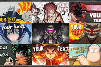create unique anime or manga thumbnails for your youtube