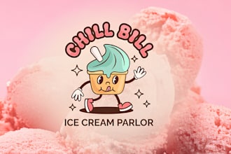 do ice cream, fast food and restaurant logo design with victor or source files