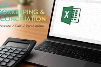 handle bookkeeping, reconciliation in excel and finance tasks