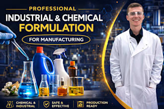 develop industrial and chemical product formulations for manufacturing