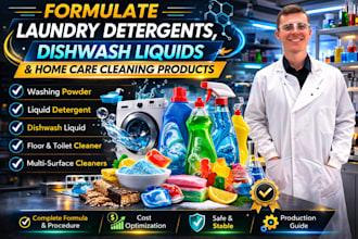 formulate laundry detergents, dishwash liquids and home care cleaning products