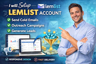 setup lemlist account for cold emails outreach and campaigns