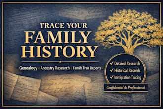 research your family history, ancestry, and build your family tree