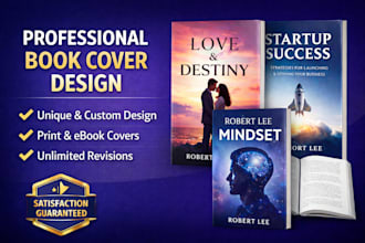 create a professional book cover design for print and ebook