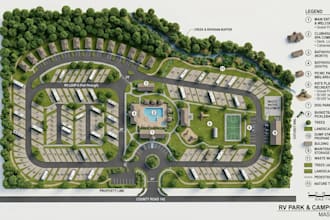site plan, plat map, pe stamp campground map, subdivision design