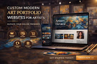 build art gallery and artist portfolio website