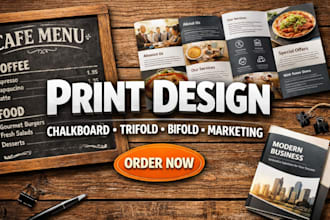 design chalkboard menu, trifold brochure, bifold brochure, marketing brochure