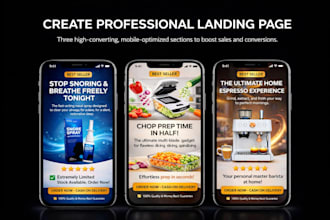 design a high converting one product landing page that sells