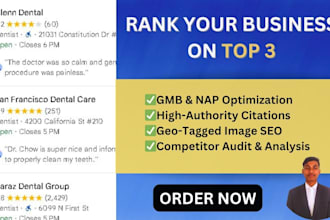 provide google maps ranking and local SEO to dominate map pack top 3