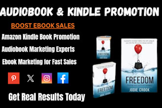 do kindle book promotion, audiobook promotion, ebook marketing for fast sales