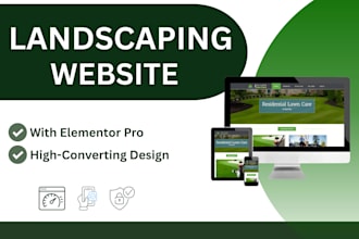 design a professional landscaping website for lawn care business