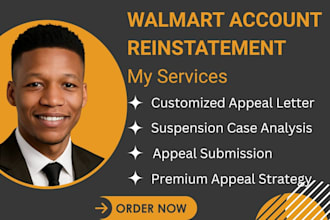 reinstate suspended walmart seller account with professional appeal and  poa
