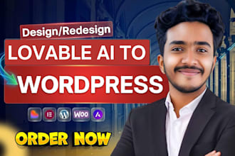 convert lovable ai or any ai design to a wordpress elementor website
