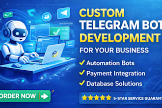 develop custom telegram bot for your business