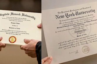 design diploma certificate, college transcript, high school ged certificate