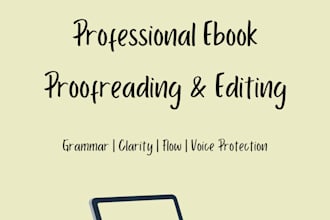 proofread and edit your ebook or manuscript