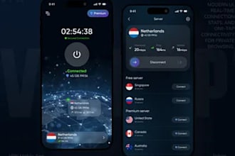 develop a secure VPN app for android and ios devices