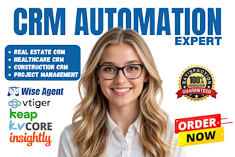 setup salesmate vtiger keap rei reply kvcore wise agent insightly crm automation