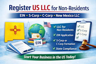 register us llc non resident, ein number, s corp or c corp, new mexico llc