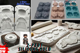 design 3d silicone mold 3d cad model design printable plastic soap mold stl file