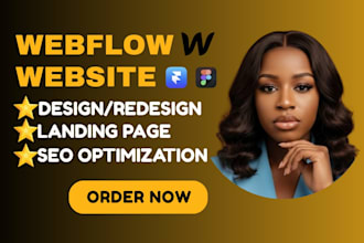 develop or design webflow website, figma to web flow, website landing pages