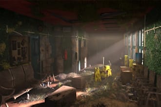 do low poly and high poly 3d props modeling baking